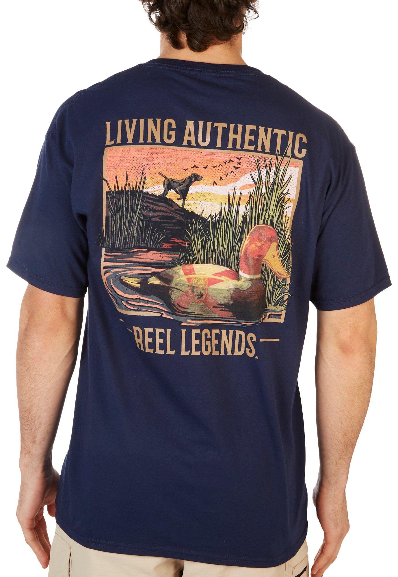 Reel Legends Mens Go With The Flow Short Sleeve T-Shirt