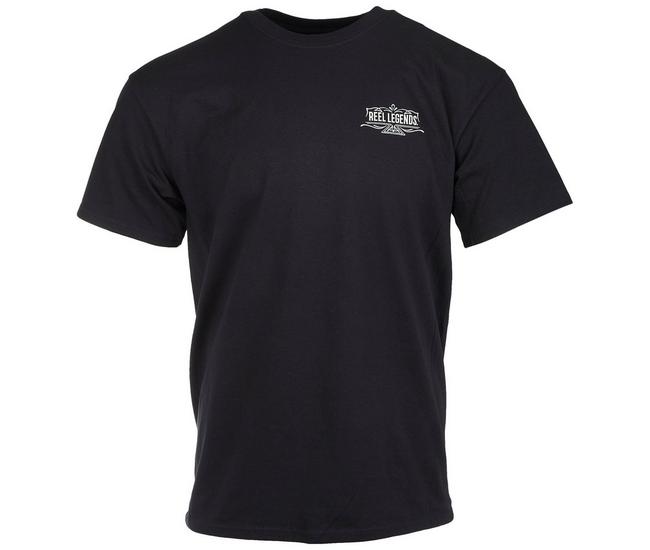 Reel Legends Mens Florida Sunshine Short Sleeve T-Shirt - Black - Large