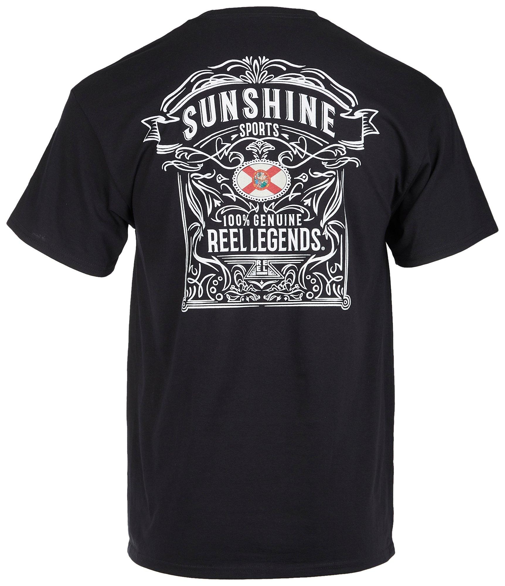 Reel Legends Mens Tiger Shark Short Sleeve T-Shirt
