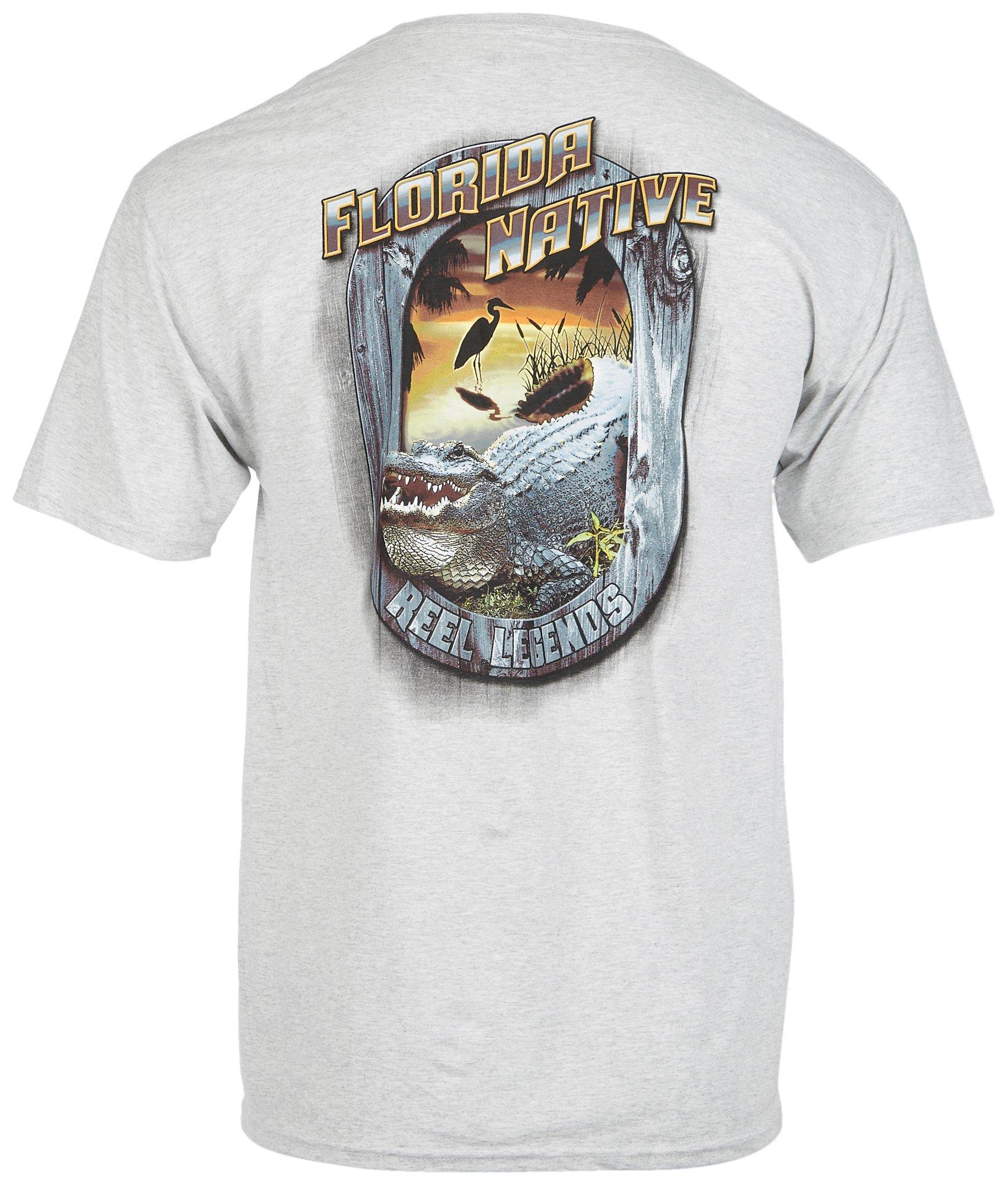 Reel Legends Mens Florida Nature Short Sleeve T-Shirt