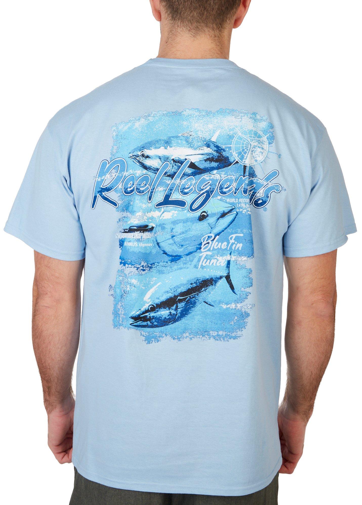 Reel Legends shirt Men's XL extra large Blue Bass fishing Gainesville  Florida