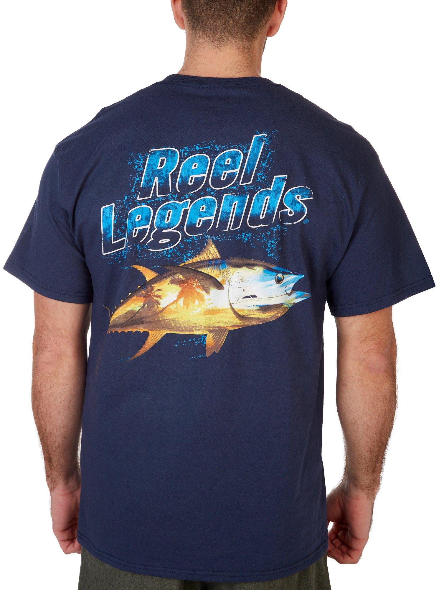 Reel Legends Mens Tuna Sunset Short Sleeve T-Shirt