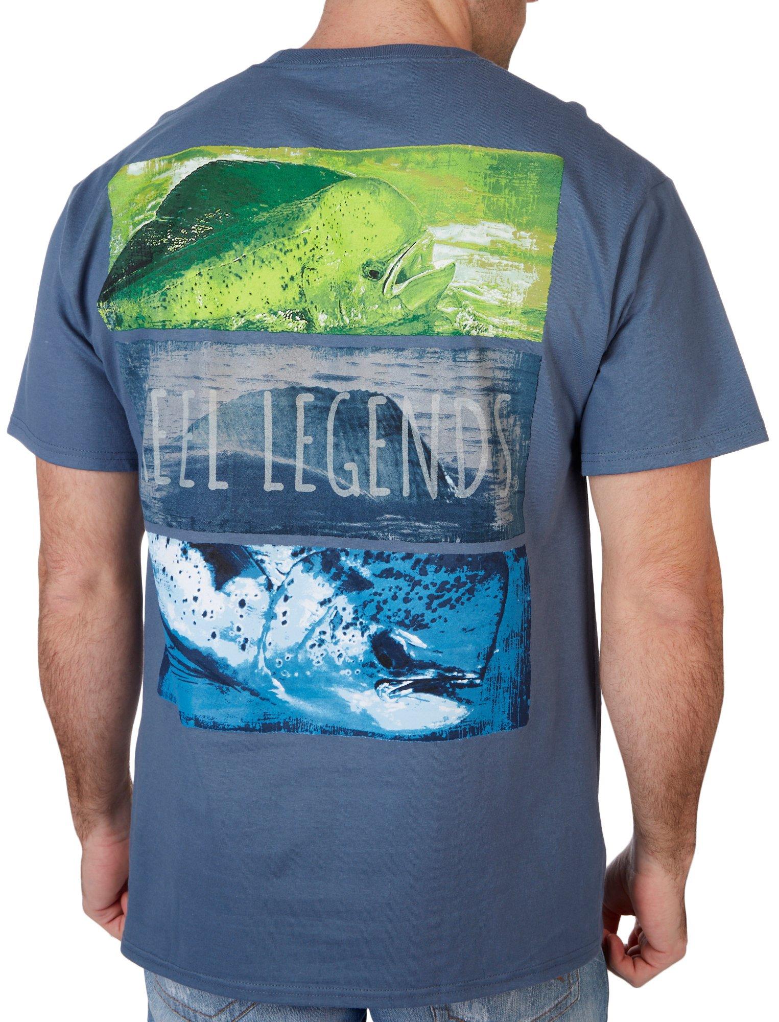 Reel Legends Mens Mahi Fish Short Sleeve T-Shirt