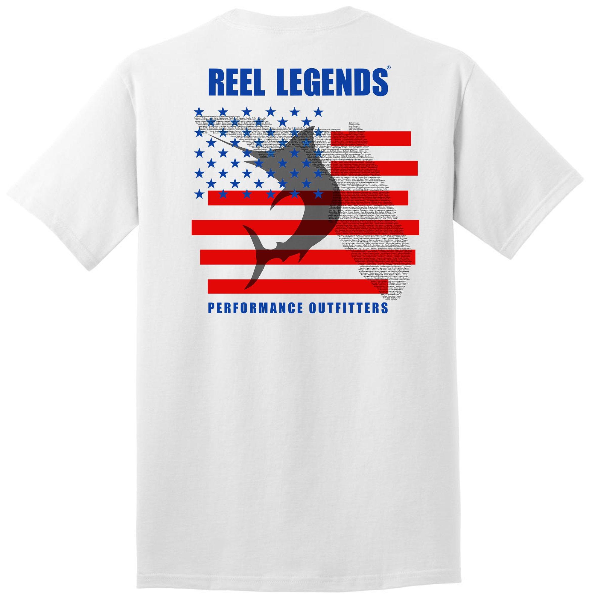 Reel Legends Mens Sailfish Americana Short Sleeve T-Shirt
