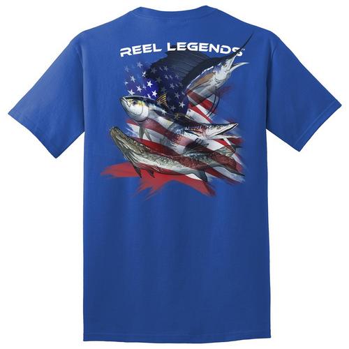 Reel Legends Mens Patriot Salt Water T-Shirt