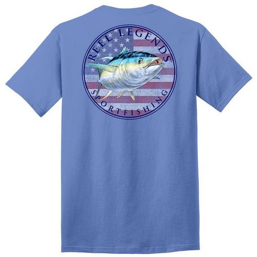 Reel Legends Mens Tuna Flag Graphic T-Shirt