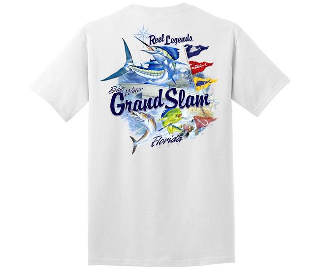 Reel Legends Mens Florida Grand Slam Graphic T-Shirt