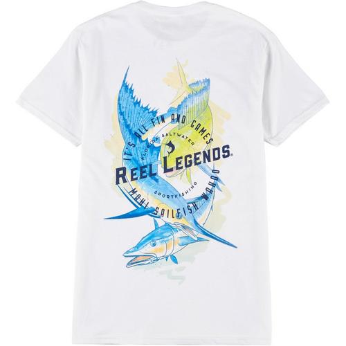 Reel Legends Mens Fin & Games Slam T-Shirt