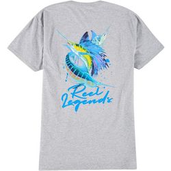 Reel Legends Mens Billfish Splatter Heathered T-Shirt