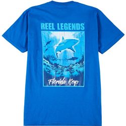 Reel Legends Mens Shark Poster Short Sleeve T-Shirt