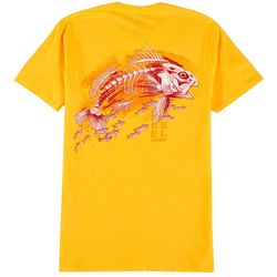 Reel Legends Mens Skeleton Red Fish T-Shirt
