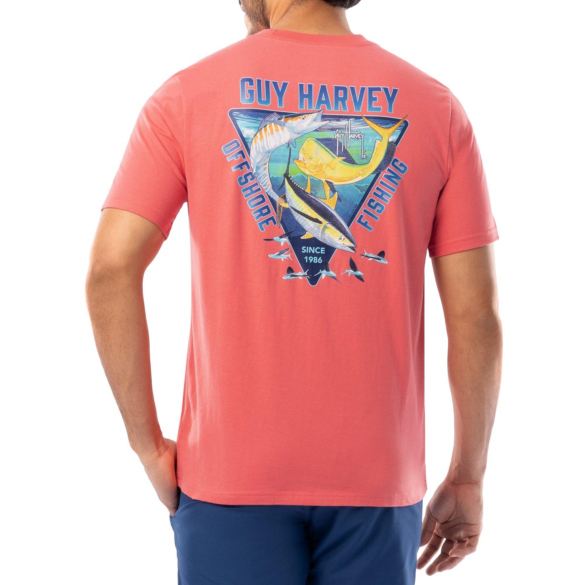 Guy Harvey Mens Trifecta Short Sleeve Pocket T-Shirt
