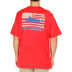 Guy Harvey Mens Americana Pocket Short Sleeve T-Shirt