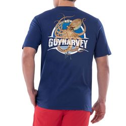 Guy Harvey Mens Octopus Pocket Short Sleeve T-Shirt