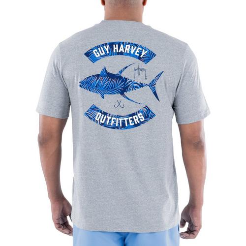 Guy Harvey Mens Heather Tropical Short SleeveT-Shirt