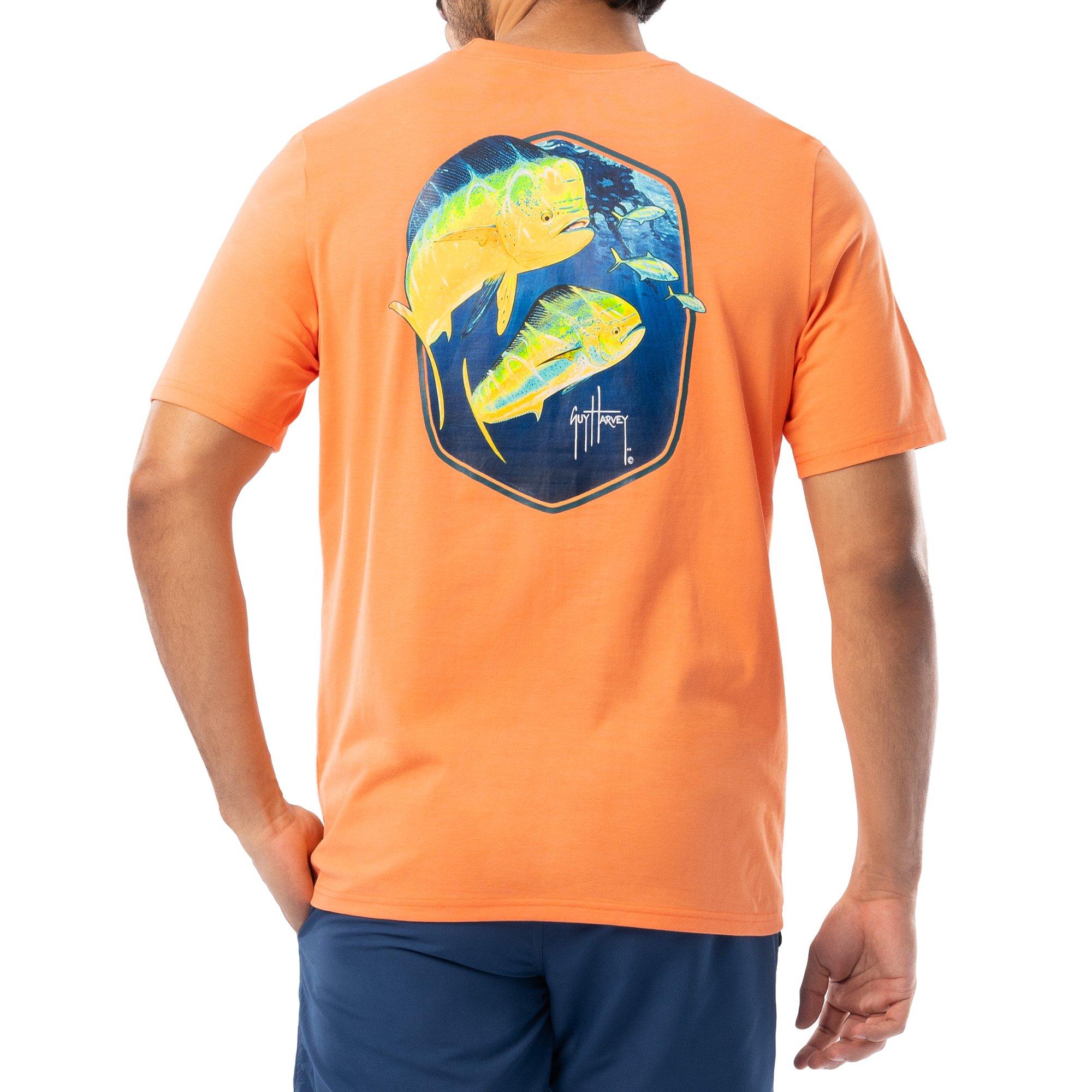 Guy Harvey Mens Mahi Label Short Sleeve T-Shirt