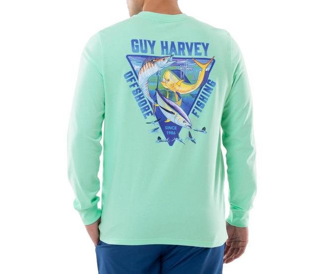 Guy Harvey | Men's Trifecta Long Sleeve T-Shirt, XL