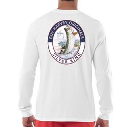 Guy Harvey Mens Silver Kingfish Long Sleeve T-Shirt