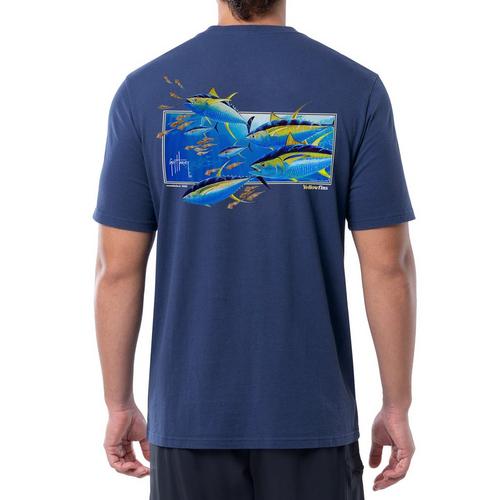 Guy Harvey Mens Yellowfins Swarm Short Sleeve T-Shirt