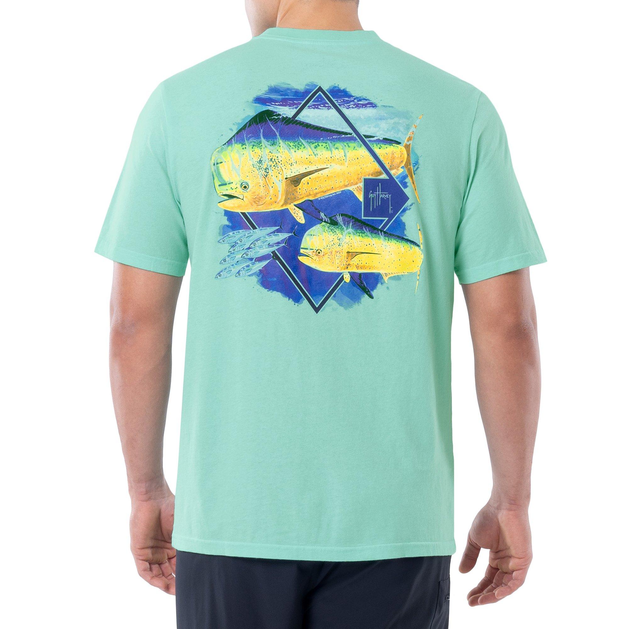 Guy Harvey Mens Flying Marlin Fish Short Sleeve T-Shirt