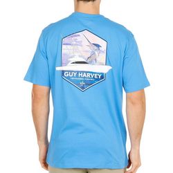 Guy Harvey Mens Hexagon Fish Graphic Short Sleeve T-Shirt