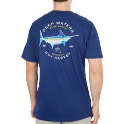 Guy Harvey Mens Solid Ceep Waters Short Sleeve T-Shirt