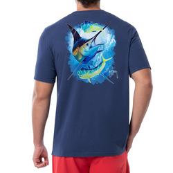 Mens Solid Fishing Short SleeveT-Shirt