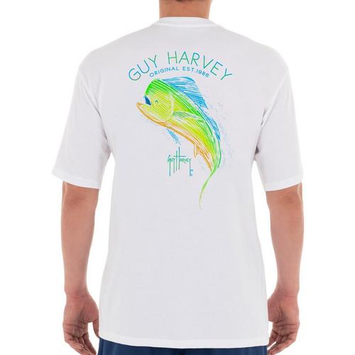 Guy Harvey Mens Scribble Marlin Short Sleeve T-Shirt