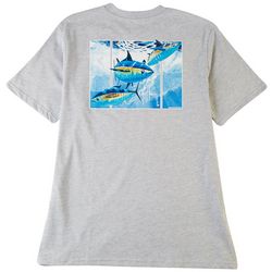 Guy Harvey Mens Offshore Haul Tuna Heathered T-Shirt