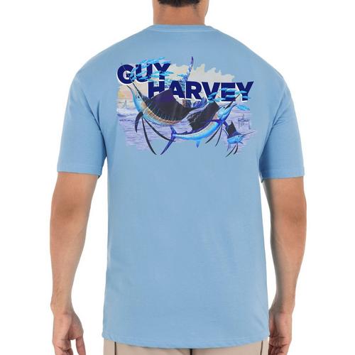 Guy Harvey Mens Offshore Sailfish Short Sleeve T-Shirt