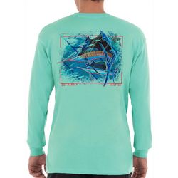 Guy Harvey Mens Classic Sailfish Long Sleeve T-Shirt