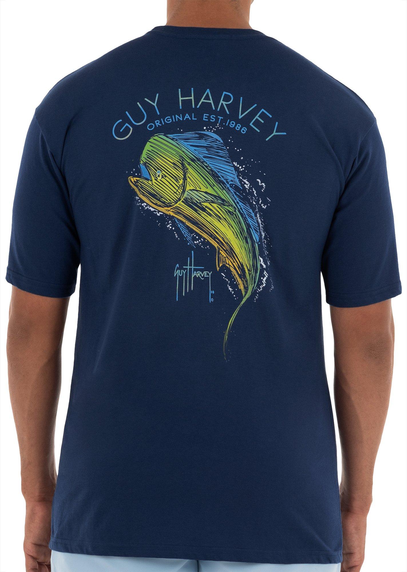 Guy Harvey Mens Scribble Mahi Short Sleeve T-Shirt