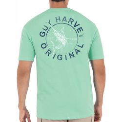 Guy Harvey Mens Circle Marlin Solid T-Shirt