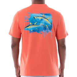 Guy Harvey Mens Tuna Splash Short Sleeve Pocket T-Shirt