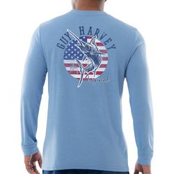 Guy Harvey Mens Patriotic Sailfish Long Sleeve T-Shirt