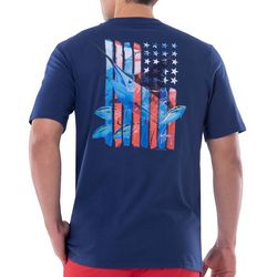 Guy Harvey Mens Stars & Stripes Pocket Short Sleeve T-Shirt