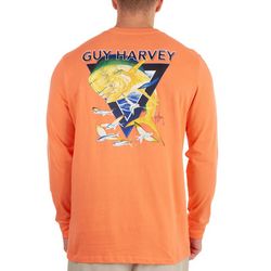 Guy Harvey Mens Mahi Triangle Long Sleeve T-Shirt