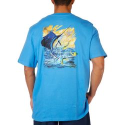 Guy Harvey Mens Big Sail Fish Graphic Short Sleeve T-Shirt