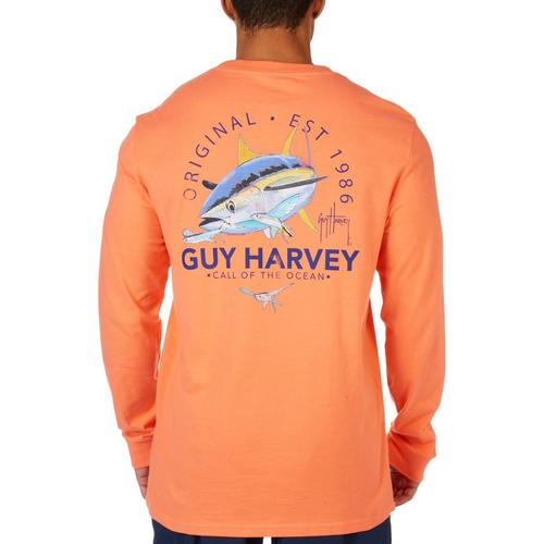 Guy Harvey Mens Tuna Fish Graphic Long Sleeve