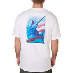 Mens Stars & Stripes Swordfish Short Sleeve T-Shirt