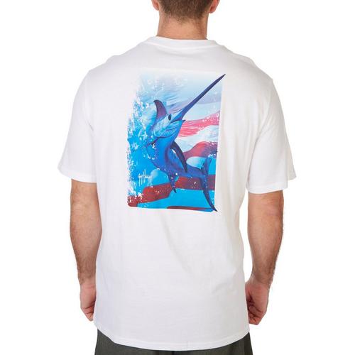 Mens Stars & Stripes Swordfish Short Sleeve T-Shirt