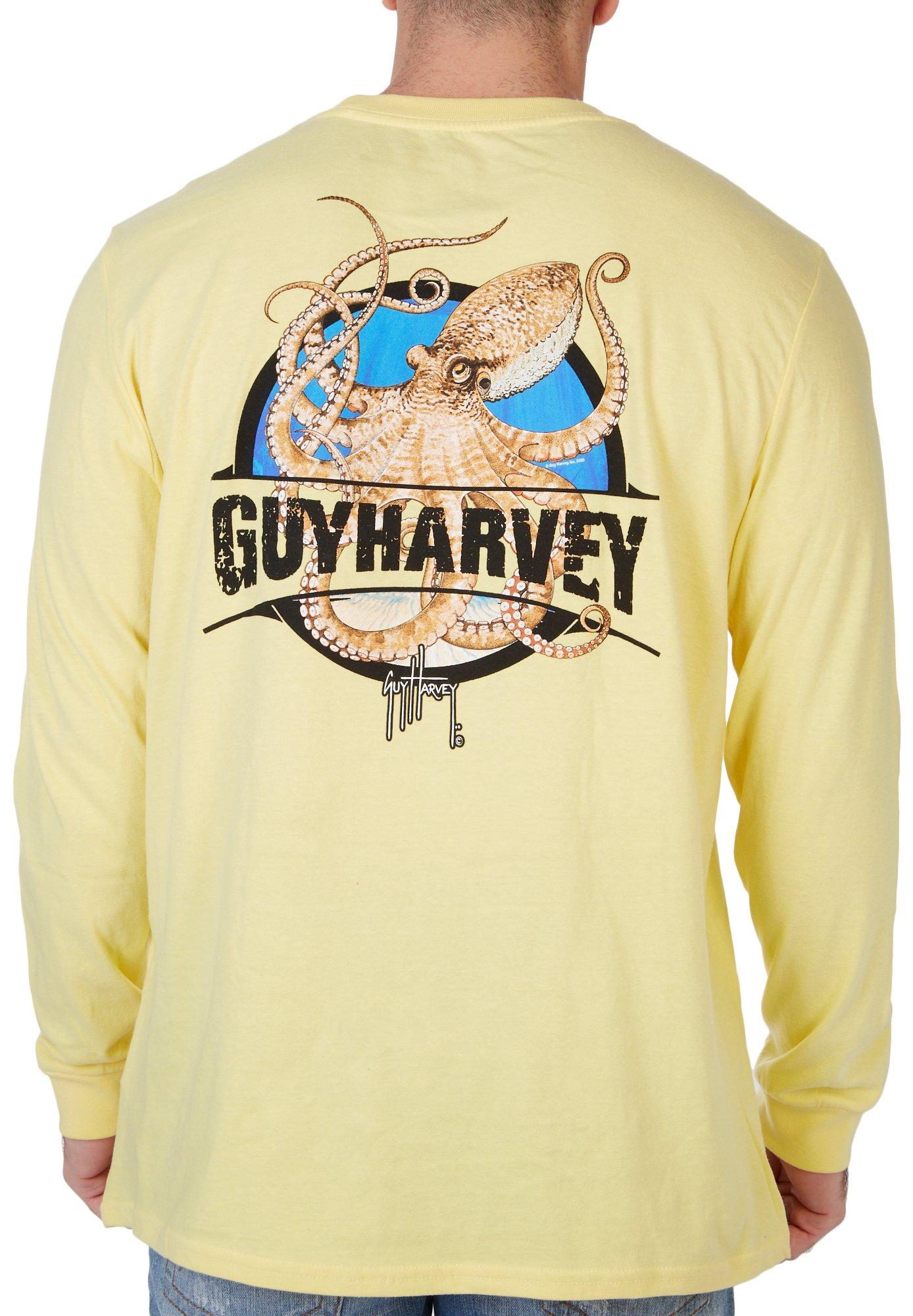 Guy Harvey Mens Octopus Long Sleeve T-Shirt