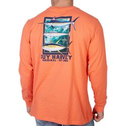 Guy Harvey Mens Big 3 Fish Long Sleeve T-Shirt