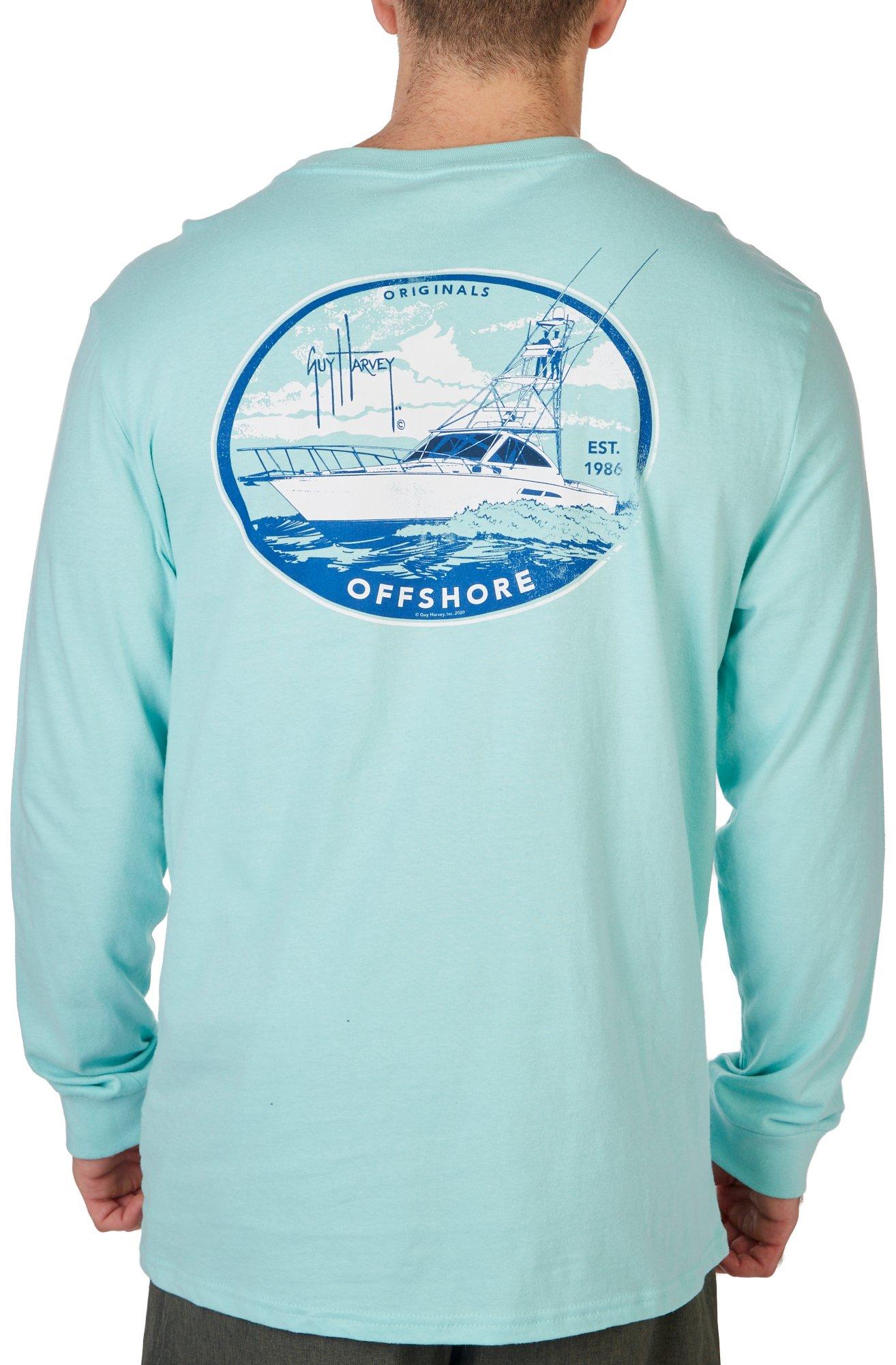 Guy Harvey Mens Offshore Fishing Long Sleeve T-Shirt
