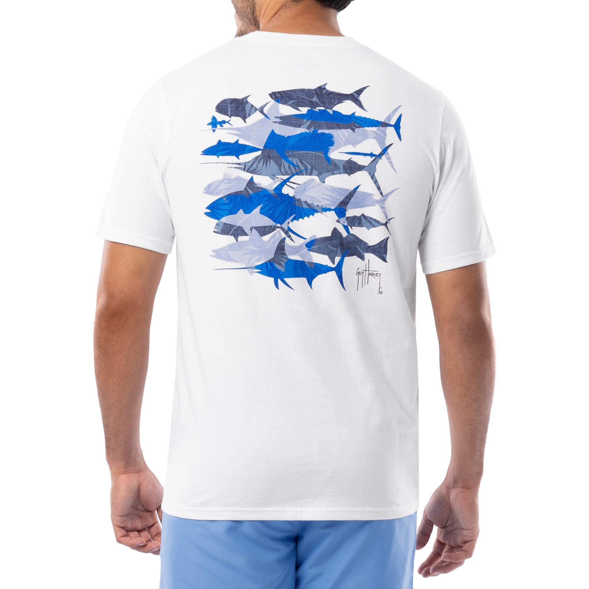 Guy Harvey Mens Fish Springs Pocket Short Sleeve T-Shirt