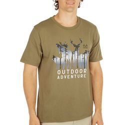 Realtree Mens Solid Outdoor Adventure Short Sleeve Top