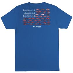 Columbia Mens PFG SMOG Solid Americana T-Shirt
