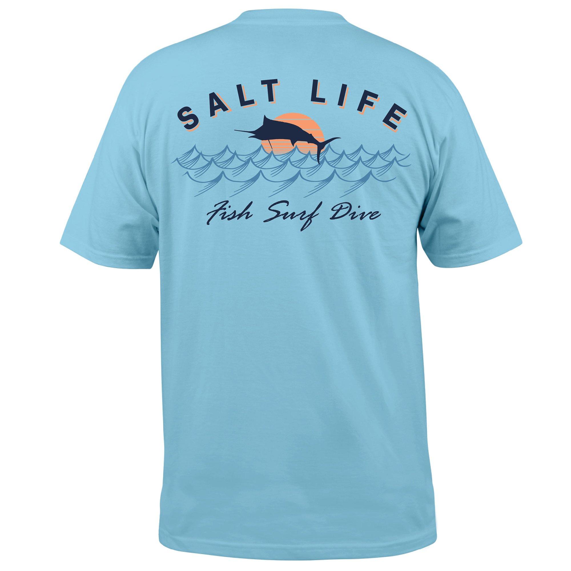 Salt Life Mens Sunset Jumpers Short Sleeve Pocket T-Shirt
