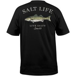 Salt Life Mens Striped Bass Solid T-Shirt