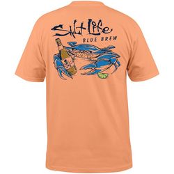 Salt Life Mens Blue Crab Long Sleeve Shirt